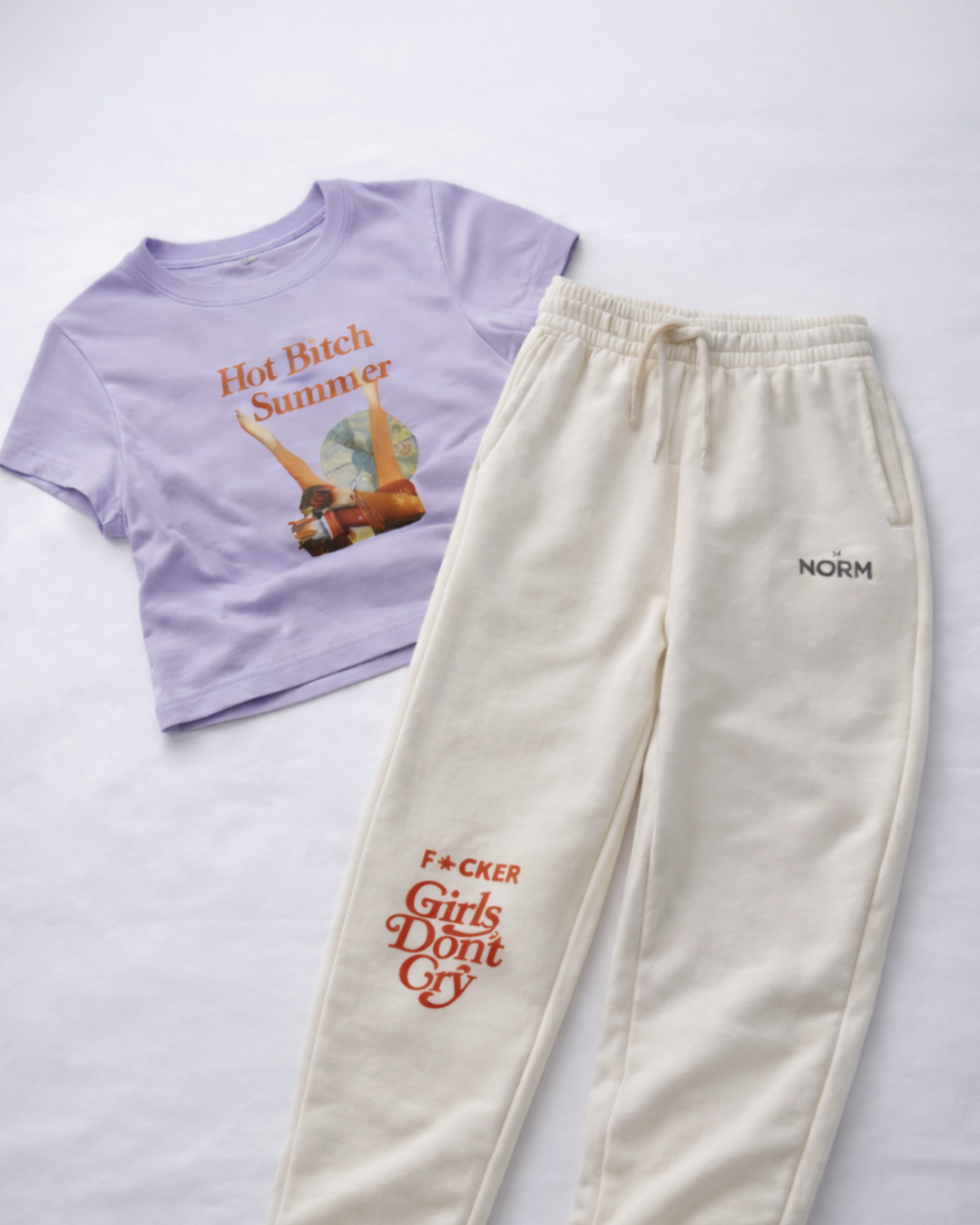 Hot B*tch Summer - Combo Set | Lavender & Off-White