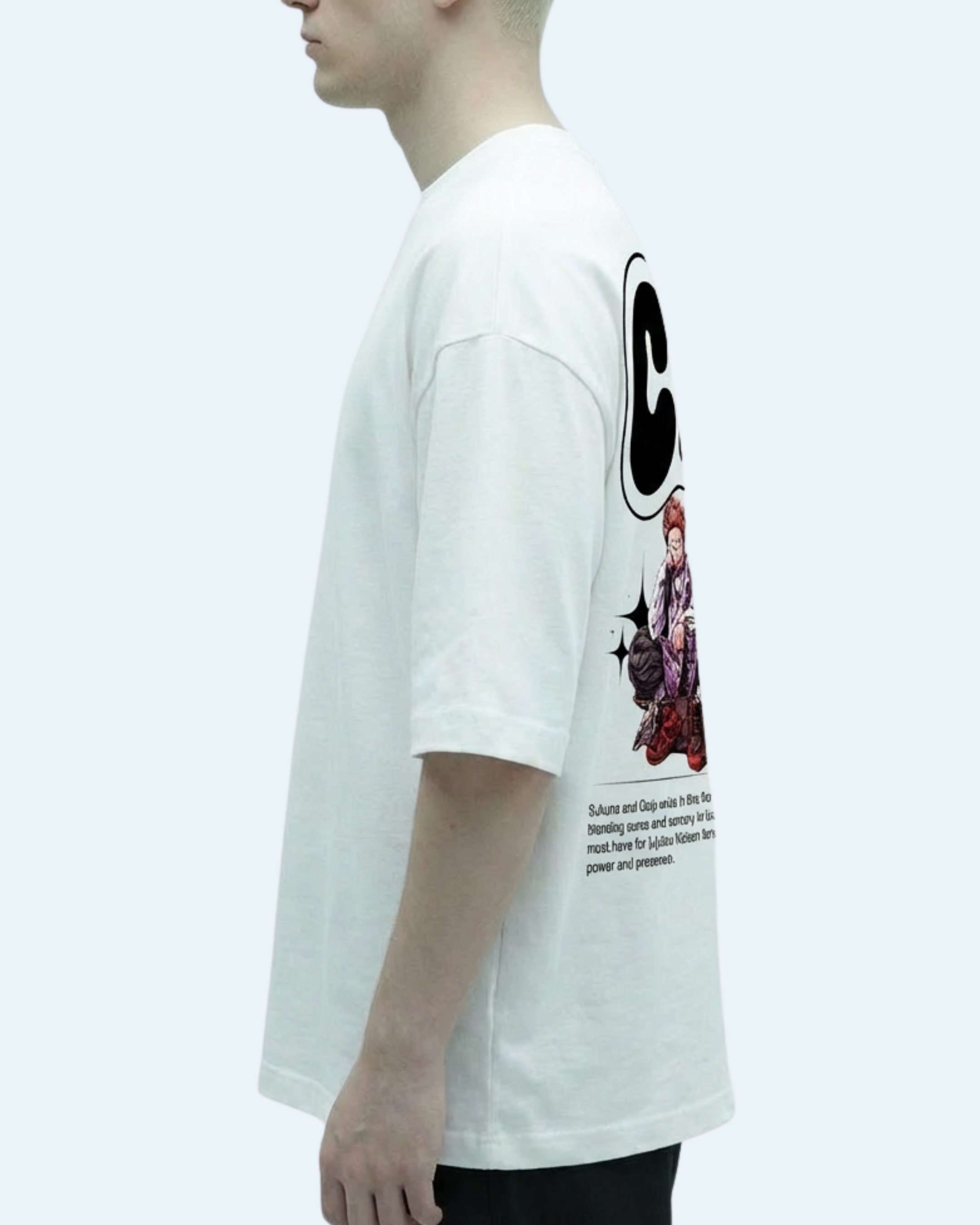 Sukuna & Gojo - Unisex Oversized T-Shirt | White