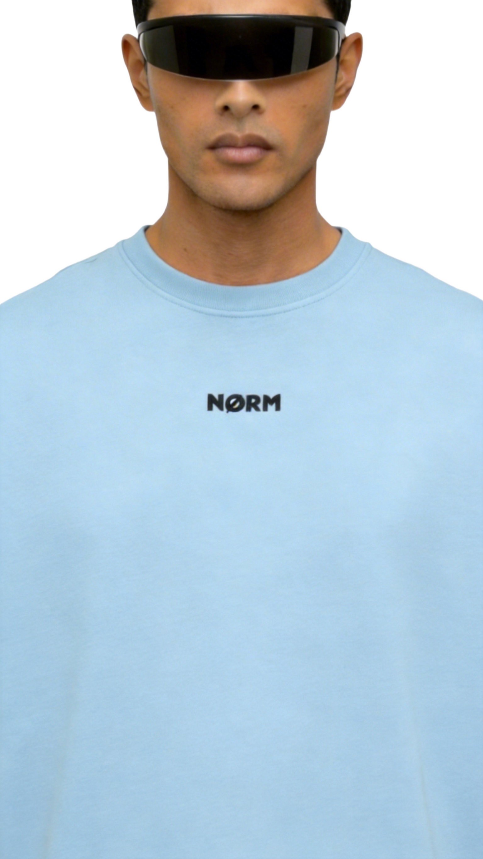Freedom - Graphic Terry Oversized T-Shirt | Baby Blue