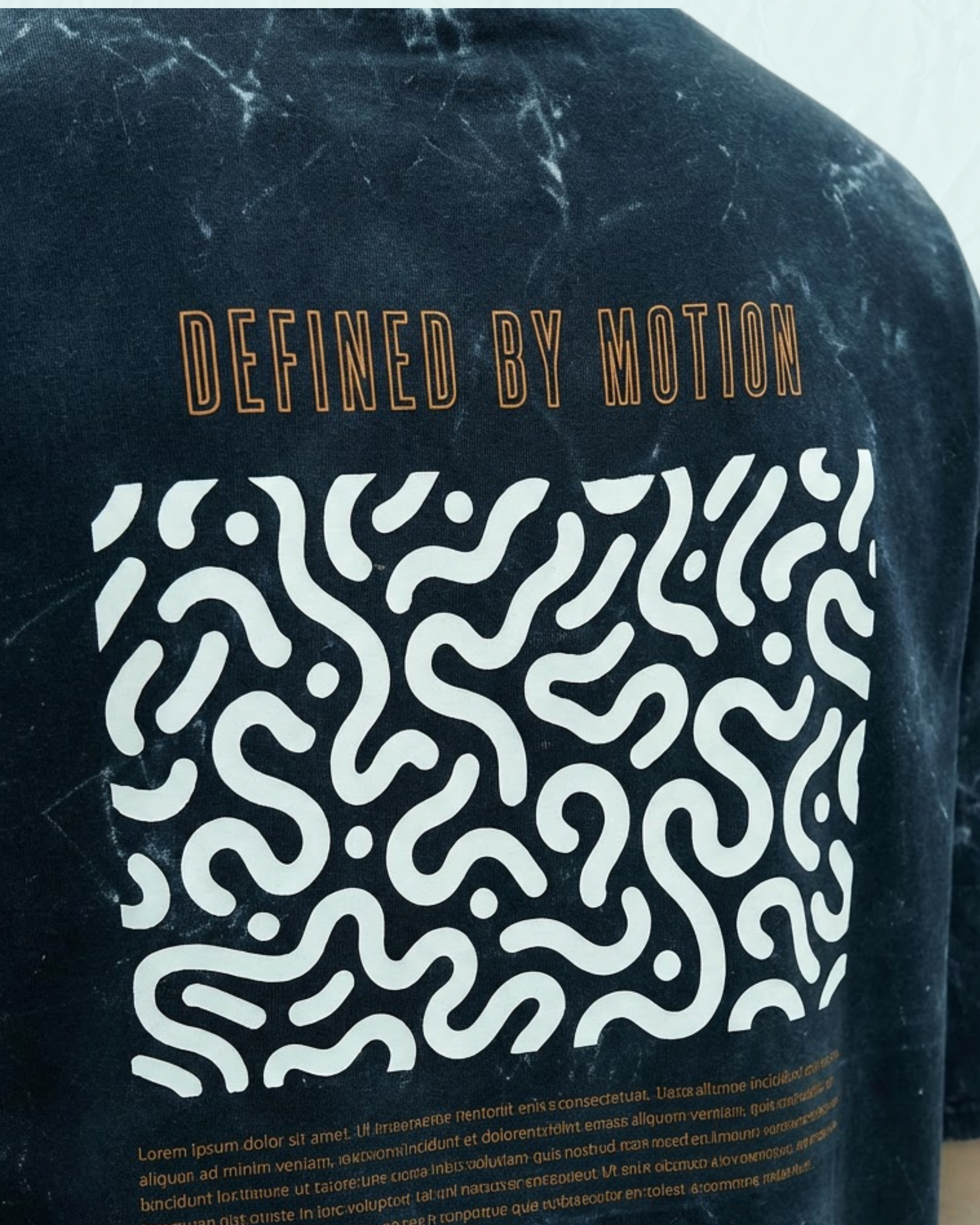 Defined By Motion - Oversized Acid Washed Tee | Navy Blue