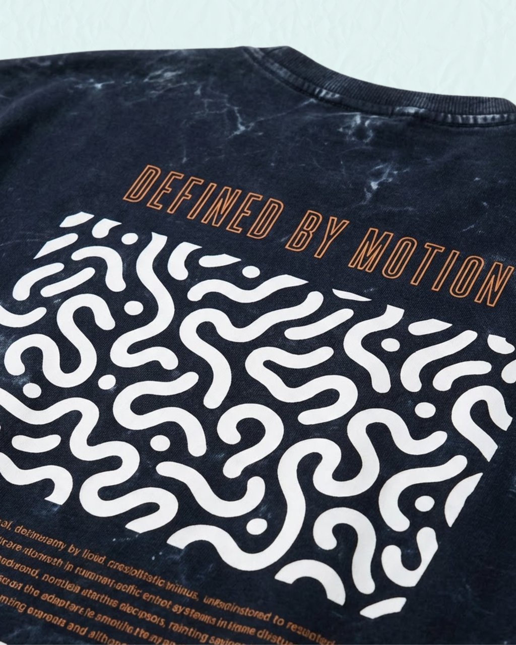 Defined By Motion - Oversized Acid Washed Tee | Navy Blue