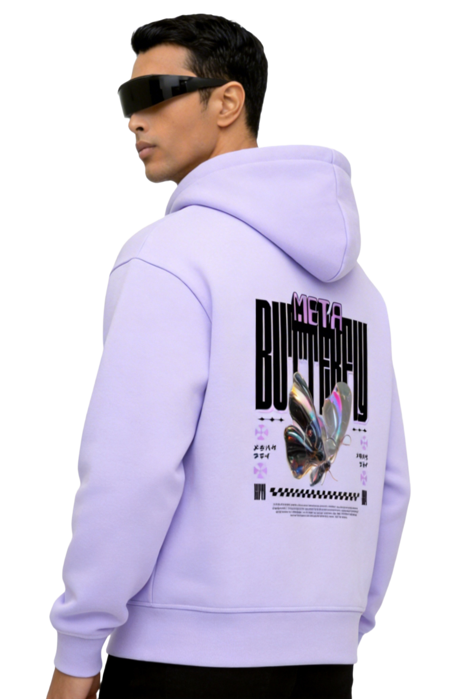 Butterfly Effect - Graphic Oversized Hoodie | Lavender
