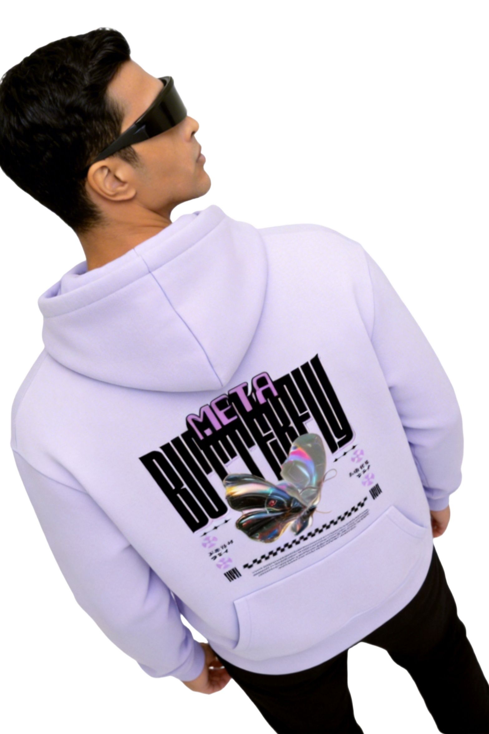 Butterfly Effect - Graphic Oversized Hoodie | Lavender