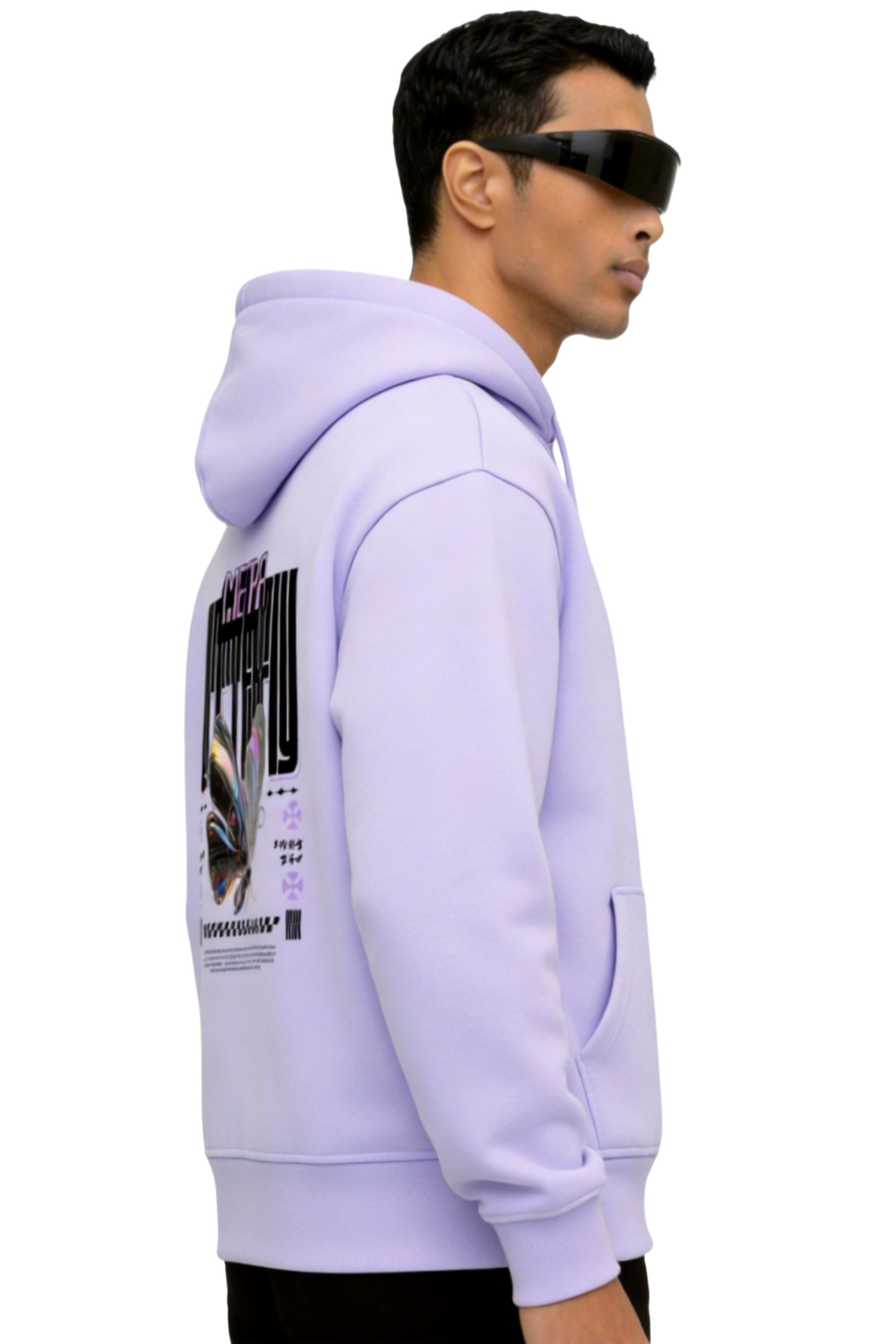 Butterfly Effect - Graphic Oversized Hoodie | Lavender
