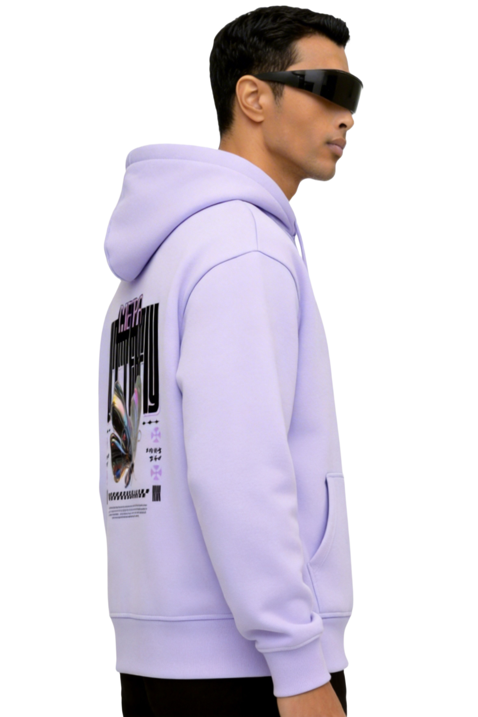 Butterfly Effect - Graphic Oversized Hoodie | Lavender
