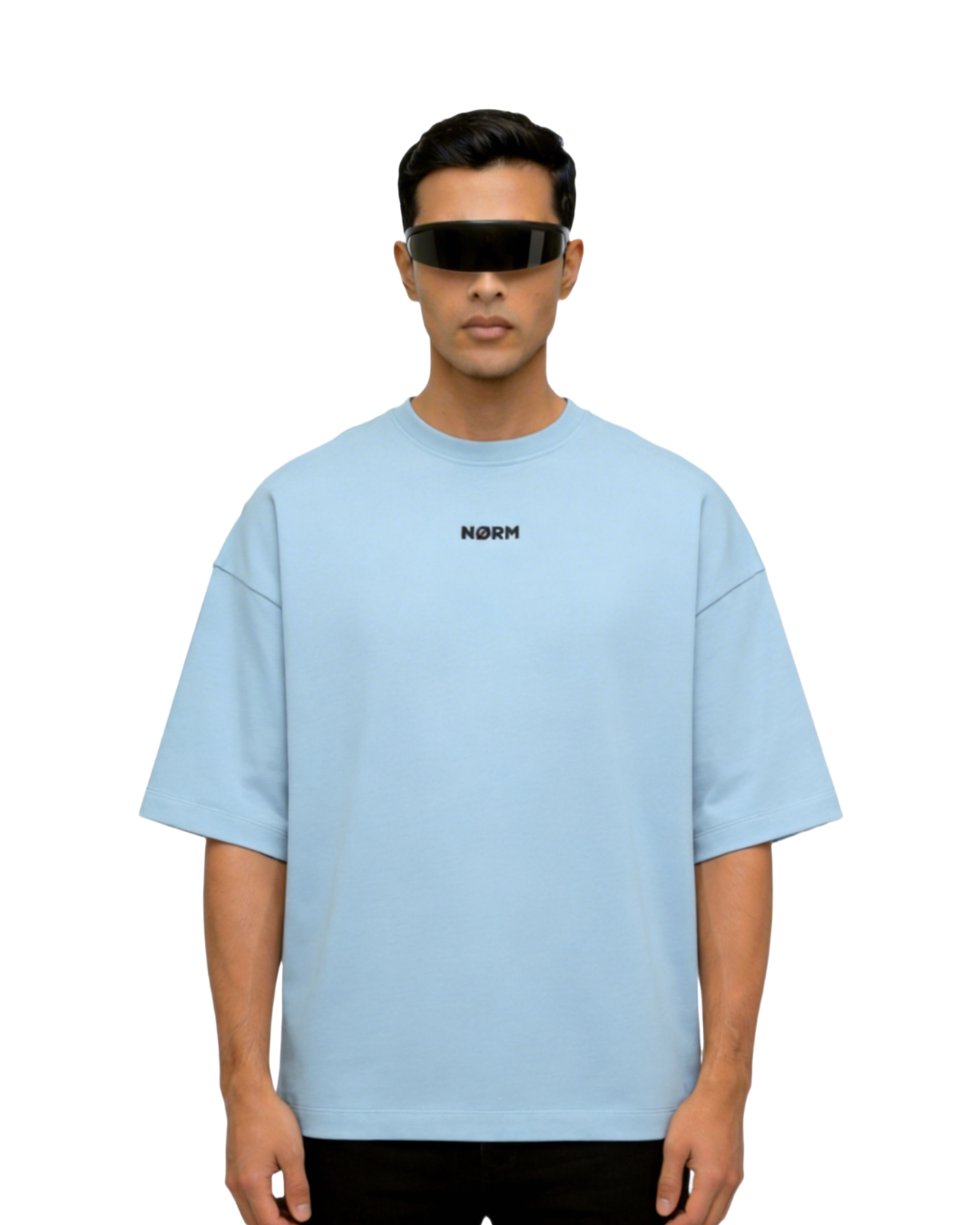 Freedom - Graphic Terry Oversized T-Shirt | Baby Blue