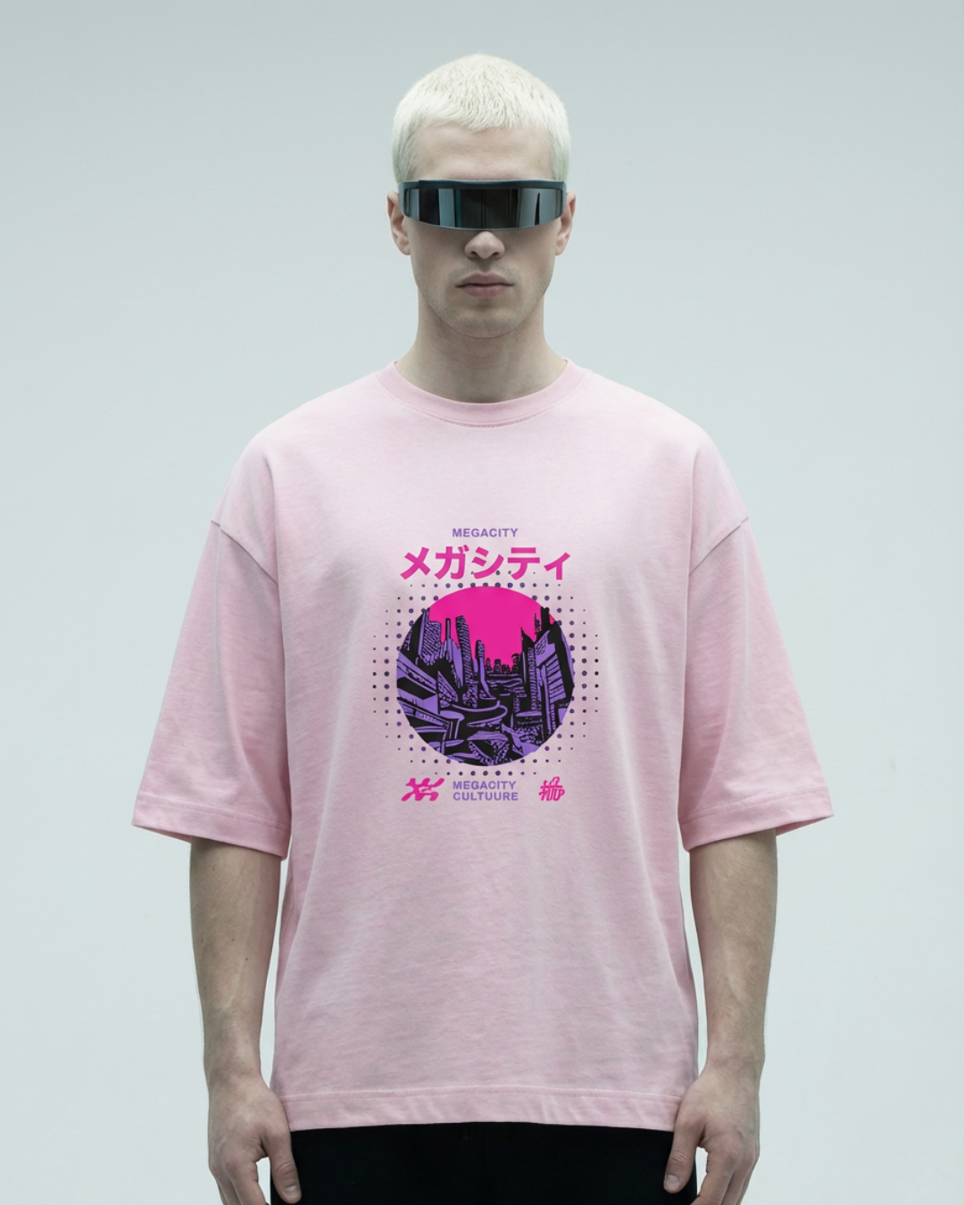Japanese Dreamy Night - Unisex Oversized Standard T-Shirt | Baby Pink