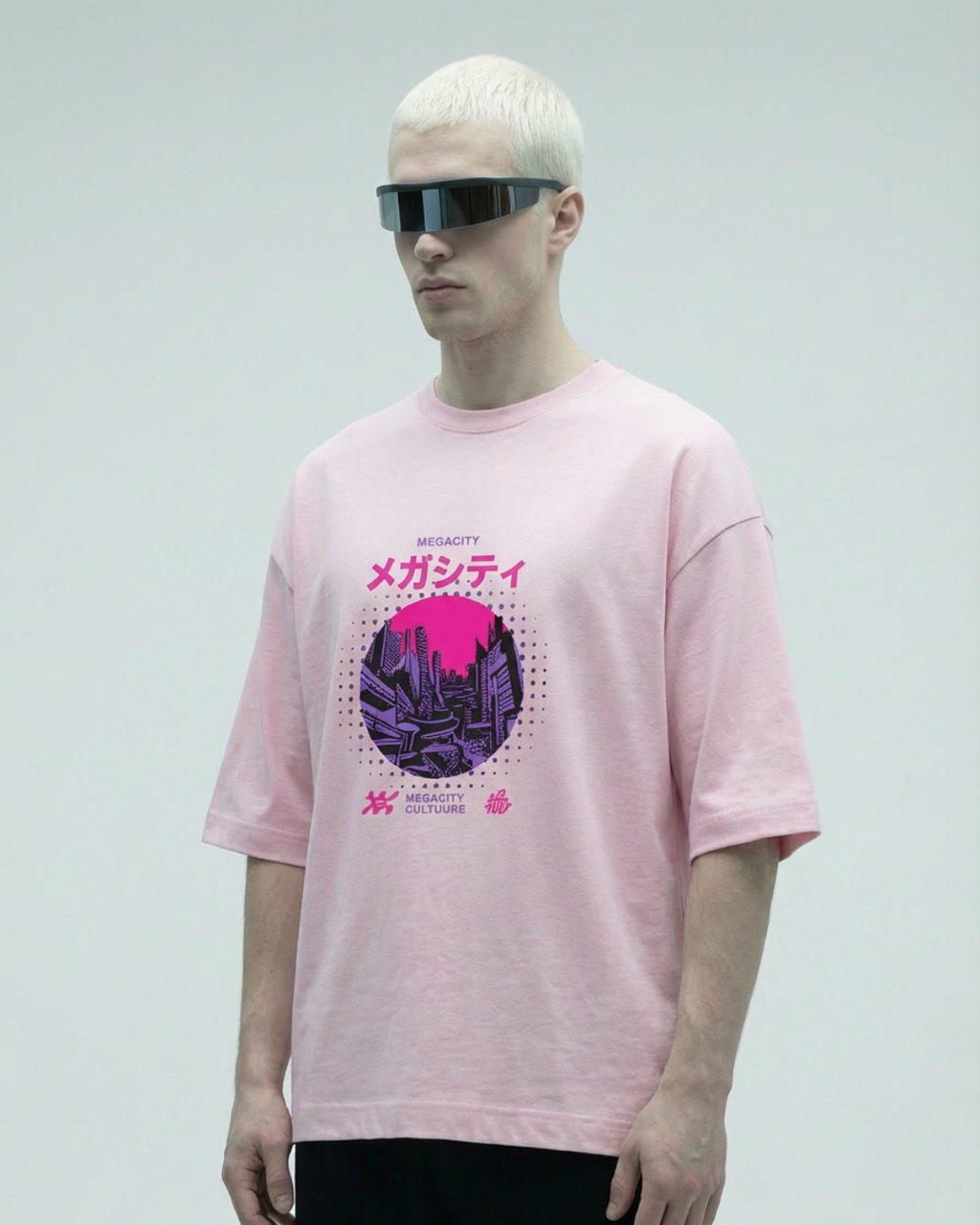 Japanese Dreamy Night - Unisex Oversized Standard T-Shirt | Baby Pink