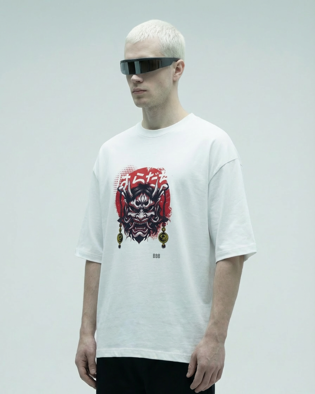 Japanese 顔 - Unisex Oversized Standard T-Shirt | White