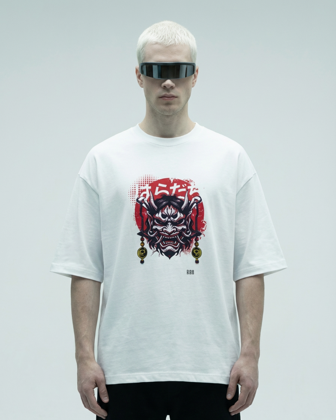 Japanese 顔 - Unisex Oversized Standard T-Shirt | White