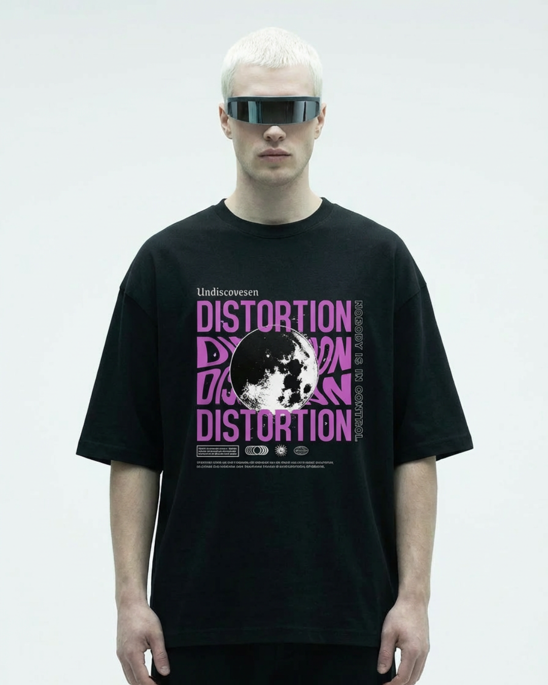 Distortion - Unisex Oversized Standard T-Shirt | Black