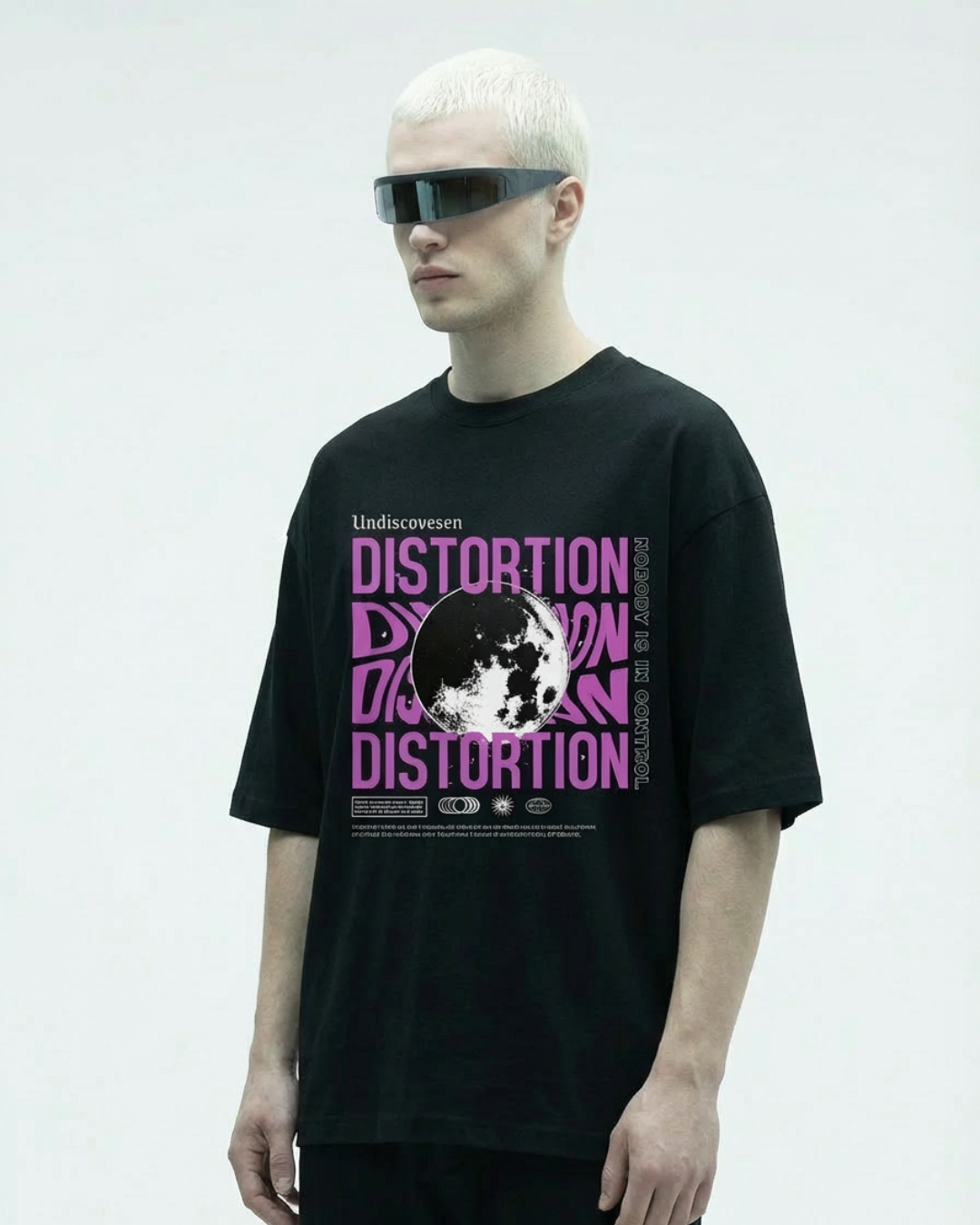 Distortion - Unisex Oversized Standard T-Shirt | Black